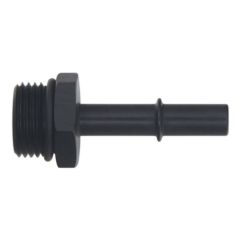 DeatschWerks 10AN ORB Male to 3/8in Male EFI Quick Connect Adapter - Anodized Matte Black - 6-02-0125-B