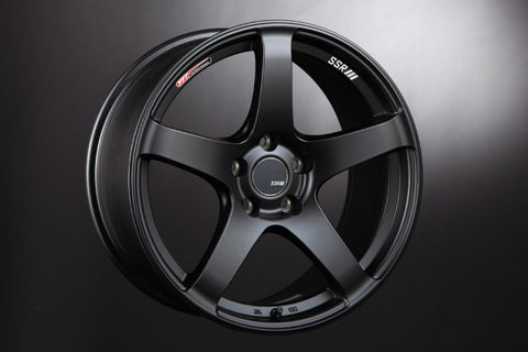 SSR GTV01 18x8.5 5x114.3 40mm Offset Flat Black Wheel 05-07 STI / 11+ tC - T418850+4005GMB