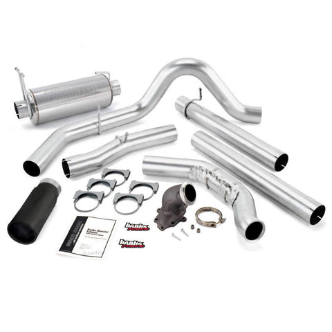 Banks Power 99-03 Ford 7.3L Monster Exh w/ Power Elbow - SS Single Exh w/ Black Tip - 48659-B