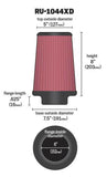 K&N Universal Clamp-On Air Filter 6in FLG / 7-1/2in B / 5in T / 8in H - RU-1044XD