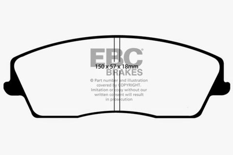 EBC 05-09 Chrysler 300 2.7 Redstuff Front Brake Pads - DP31723C