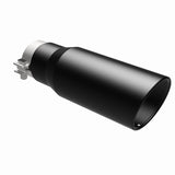 MagnaFlow Tip Stainless Black Coated Single Wall Round Single Outlet 5in Dia 3.5in Inlet 14.5in L - 35237