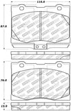StopTech 05-12 Acura RL Street Select Front Brake Pads - 305.10910