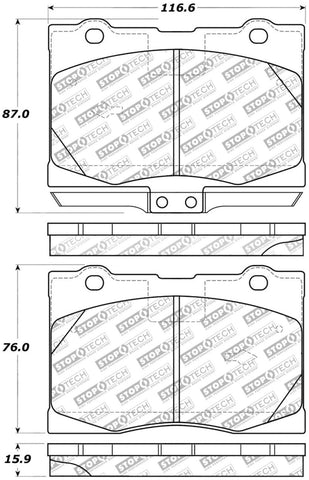 StopTech 05-12 Acura RL Street Select Front Brake Pads - 305.10910
