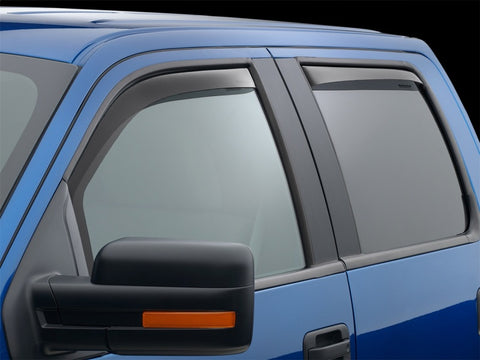 WeatherTech 2004 Ford F-150 SuperCrew Front & Rear Side Window Deflectors - Dark Tint - 84697IM