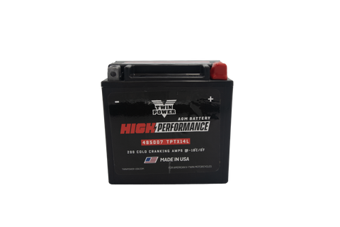 Twin Power YTX-14L High Performance Battery Replaces H-D 65958-04 Made in USA - 485007