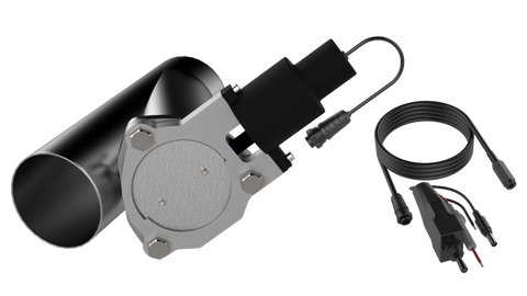 QTP 3.5in Bolt-On QTEC Electric Cutout Valve - Single - QTEC35