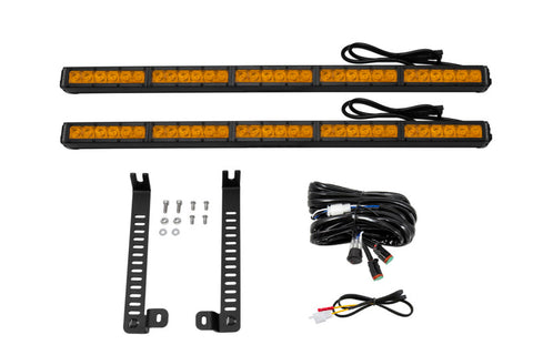 Diode Dynamics 14-19 Toyota 4Runner SS30 Dual Stealth Lightbar Kit - Amber Driving - DD6767