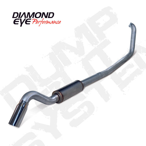 Diamond Eye KIT 4in TB SGL SS: TURN DOWN 00-03 FORD 7.3L F250/F350 - K4318S-TD