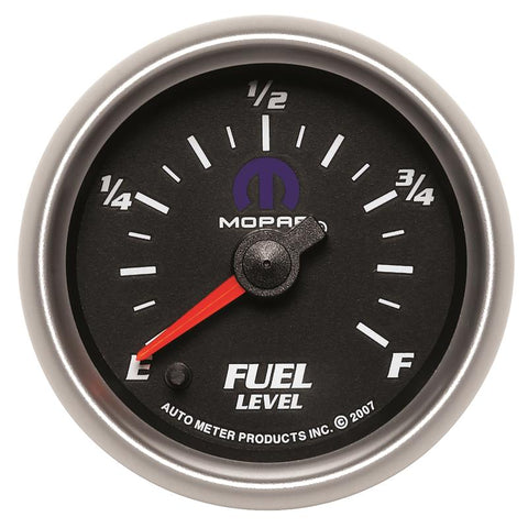 Autometer Mopar 2-1/16in 0-280 Ohm Programmable Fuel Level Gauge - Black - 880013