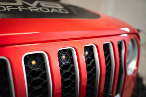 DV8 Offroad 2020+ Jeep JT Grill Amber Marker Lights - GRGL-01