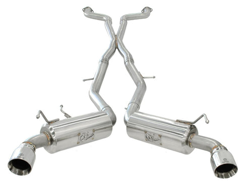 aFe Takeda 2.5inch SS Exhaust Cat-Back 09-13 Nissan 370Z V6 3.7L Polished Tips - 49-36107