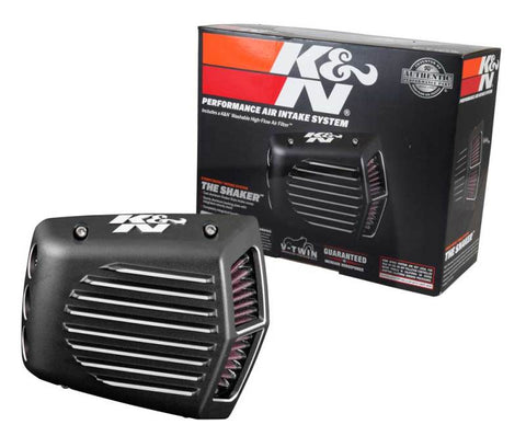 K&N Street Metal Intake System for 08-16 Harley-Davidson Touring Models - Shaker Black - RK-3951