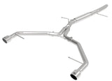 aFe MACHForce XP 3in-2.5in SS Exhaust Axle-Back 17-19 Audi A4 (B9) L4-2.0L (t) - Polished - 49-36419-P