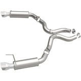 MagnaFlow Axle Back, SS, 3in, Competition, Dual Split Polished 4.5in Tip 2015 Ford Mustang GT V8 5.0 - 19103