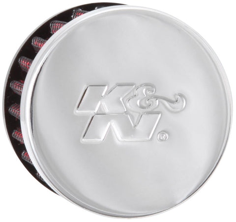 K&N 3/4 inch ID 2 inch OD 1.5 inch H Clamp On Crankcase Vent Filter - 62-1360