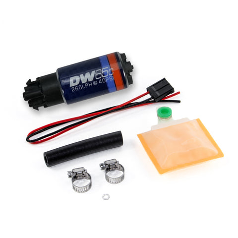 DeatschWerks 265 LPH Compact In-Tank Fuel Pump w/ Clips & Universal Install Kit - 9-652-1000