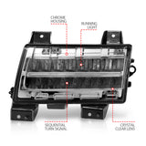 ANZO 2018-2021 Jeep Wrangler LED Side Markers Chrome Housing Clear Lens w/ Sequential Signal - 511086
