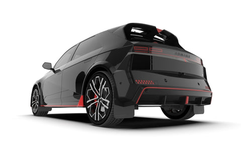 Rally Armor 25-26 Hyundai Ioniq 5 N Black Mud Flap w/Red Logo - MF117-UR-BLK-RD