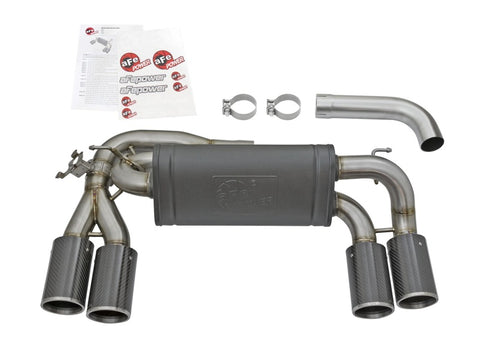 aFe MACHForce XP 3in - 2 1/2in Axle Back 304SS Exhaust w/ Carbon Fiber Tips 16-17 BMW M2 (f87) - 49-36333-C