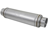 aFe ATLAS Aluminized Steel Muffler 5in Center/Center 24in L x 7in Diameter - Round Body - 49M00023