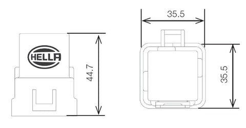 Hella Relay 12V 20/40A Spdt Res Wthr - 007794321