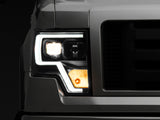 Raxiom 09-14 F-150 Projector Headlights w/ LED Accent- Black Housing (Clear Lens) - T542845