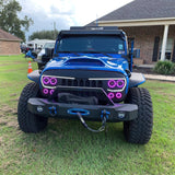 Oracle Vector Jeep Wrangler JK Grille Halo Kit - ColorSHIFT w/ BC1 Controller - 5835-335
