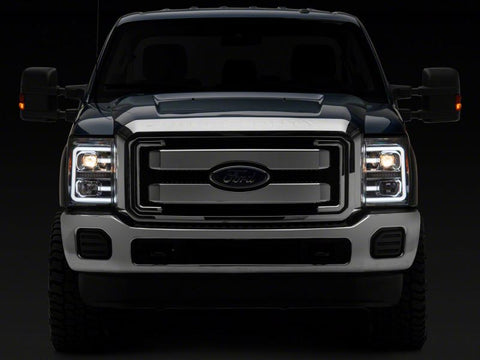 Raxiom 11-16 Ford F-250 Super Duty LED Projector Headlights - Chrome Housing (Clear Lens) - SD3621