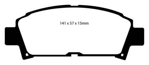 EBC 93-95 Toyota MR2 2.0 Turbo Yellowstuff Front Brake Pads - DP4995R