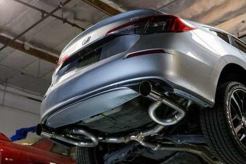 Remark 2022+ Honda Civic Sport Sedan (FE2) Cat-Back Exhaust - Dual Burnt Stainless Steel Tips - RK-C2063H-11T