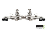 Corsa 2020-25 Corvette C8 3in Valved Cat-Back 4.5in Blk Quad Tips - Fits Factory Perf Exhaust w/ AFM - 21100BLK