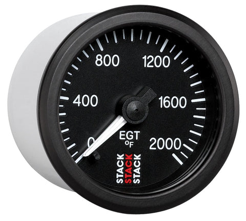 Autometer Stack 52mm 0-2000 Deg F Pro Stepper Motor Exhaust Gas Temp Gauge - Black - ST3314