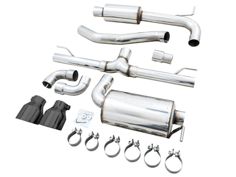 AWE Tuning 2022 VW GTI MK8 Touring Edition Exhaust - Diamond Black Tips - 3015-33658