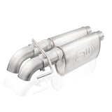 Stainless Works 2010-14 Ford Raptor 3in Exhaust Chambered Mufflers Dump Exit - FTR13CBDP
