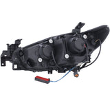 ANZO 2014-2015 Mazda 6 Projector Headlights w/ Plank Style Design Black - 121516