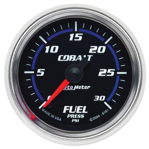 Autometer Cobalt 52mm 0-30 PSI Full Sweep Electronic Fuel Pressure Gauge - 6161