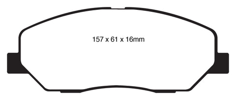 EBC 08-10 Hyundai Genesis 3.8 Yellowstuff Front Brake Pads - DP41821R