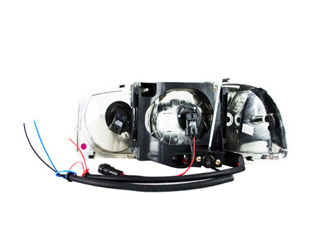 ANZO 1999-2006 GMC Sierra 1500 Crystal Headlights w/ Halo and LED Chrome - 111208