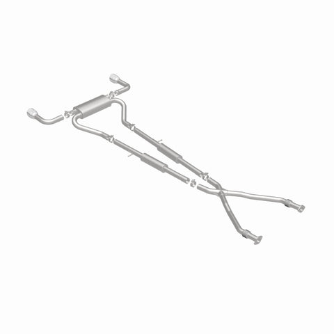 MagnaFlow 14 Infiniti Q50 V6 3.7L Cat-Back Polished Stainless Tips Dual Split Rear Exit Exhaust - 15310