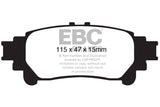 EBC 13+ Lexus GS350 3.5 RWD Greenstuff Rear Brake Pads - DP21850
