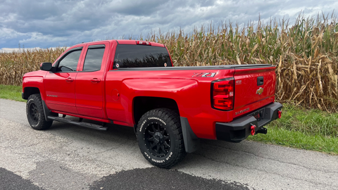 Fishbone Offroad 07-18 Chevrolet Silverado 1500/2500/3500 Double Cab Oval Side Steps -Black Textured - FB21382