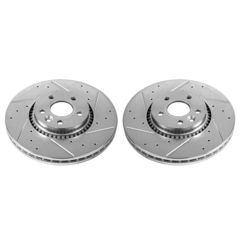 Power Stop 08-15 Land Rover LR2 Front Evolution Drilled & Slotted Rotors - Pair - EBR1001XPR
