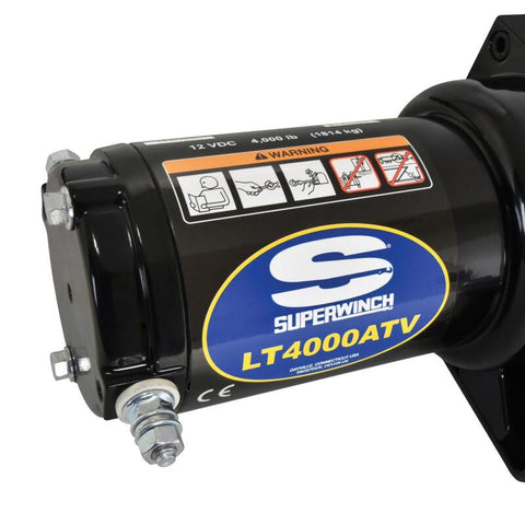 Superwinch 4000 LBS 12V DC 3/16in x 50ft Synthetic Rope LT4000 Winch - 1140230