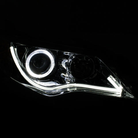ANZO 2012-2013 Toyota Camry Projector Headlights w/ Halo Chrome - 121513
