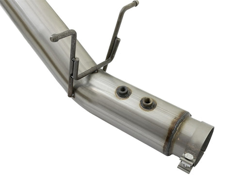 aFe ATLAS 5in DPF-Back Aluminized Steel Exhaust System w/Polished Tips 2017 GM Duramax 6.6L (td) L5P - 49-04085-P