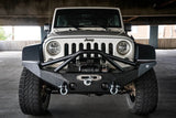 DV8 Offroad 07-18 Jeep Wrangler JK/JL FS-10 Full Length Steel Front Bumper w/ Skid Plate - FBSHTB-10