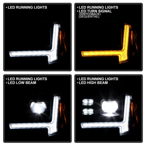 Spyder Apex 14-21 Toyota Tundra High-Power LED Module Headlights - Black (PRO-YD-TTU14V2AP-SBSEQ-BK) - 5088727