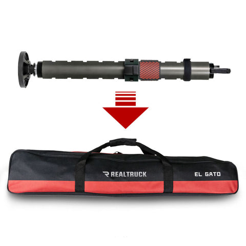 Go Rhino XVenture Gear El Gato EG1 Hydraulic Jack Bag - Black/Red Nylon - XG-RJ50050B