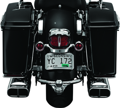 Kuryakyn Curved License Plate Mount Chrome - 3157